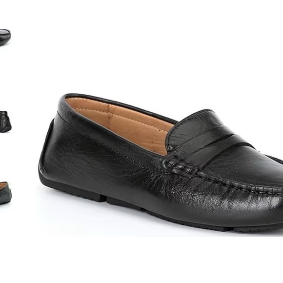 Flag LTD. By Dillard's Black Leather Women's Driving Penny Loafers Shoes 8.5 M - Picture 9 of 9